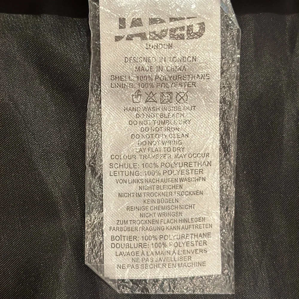 Jaded London Daytona Vegan Leather Moto Paneled Chic Zip Up Mini Skirt US 0 UK 4 - Picture 8 of 12